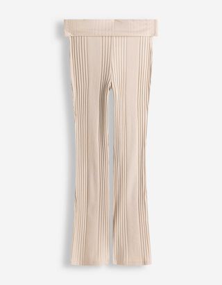 Leggings - &Uuml;berbauchbund - beige