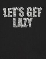 g&oacute;ra od piżamy - nadrukowany przekaz - czarny