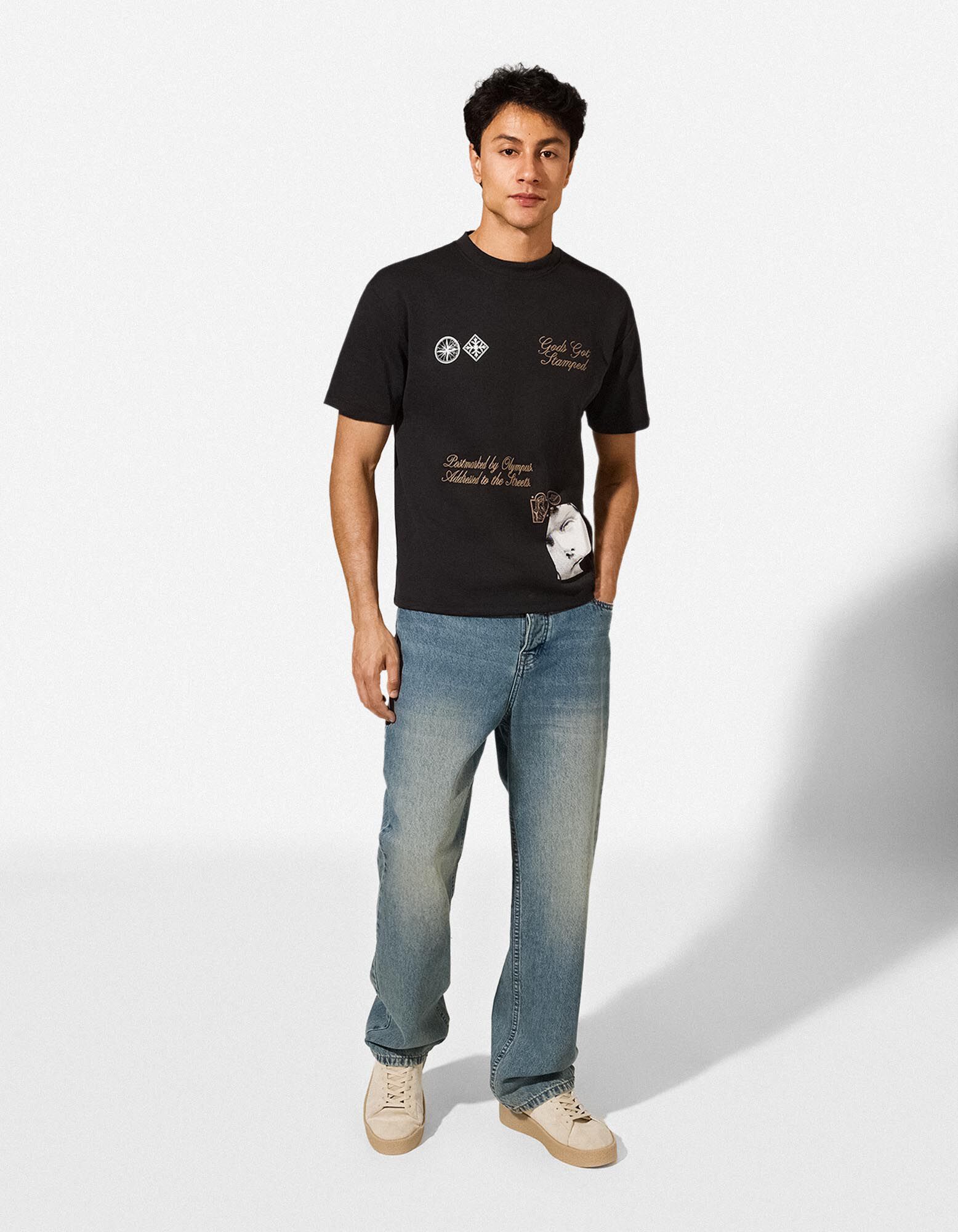 T-Shirt - R&uuml;ckenprint - schwarz