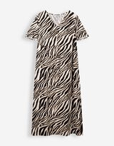 Kleid - Allover-Print - wei&szlig;