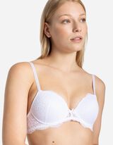 Soutien-gorge ampliforme - Nœud appliqué - blanc