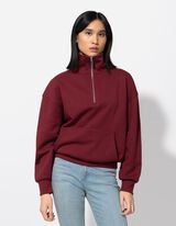 Bliuzonas - Užtrauktukas - tamsiai raudonas