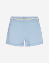 Shorts - Ziernähte - hellblau