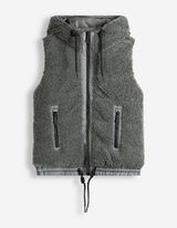Steppweste - Material-Mix - Khaki