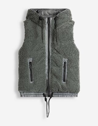 Steppweste - Material-Mix - Khaki