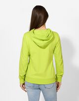 Veste molletonn&eacute;e - Capuche &agrave; cordon - Vert