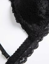 Bustier - Inserto in pizzo - nero