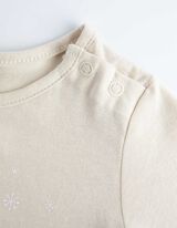 Longsleeve - Vooropdruk - beige