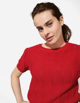 Strickshirt - Strick - rot