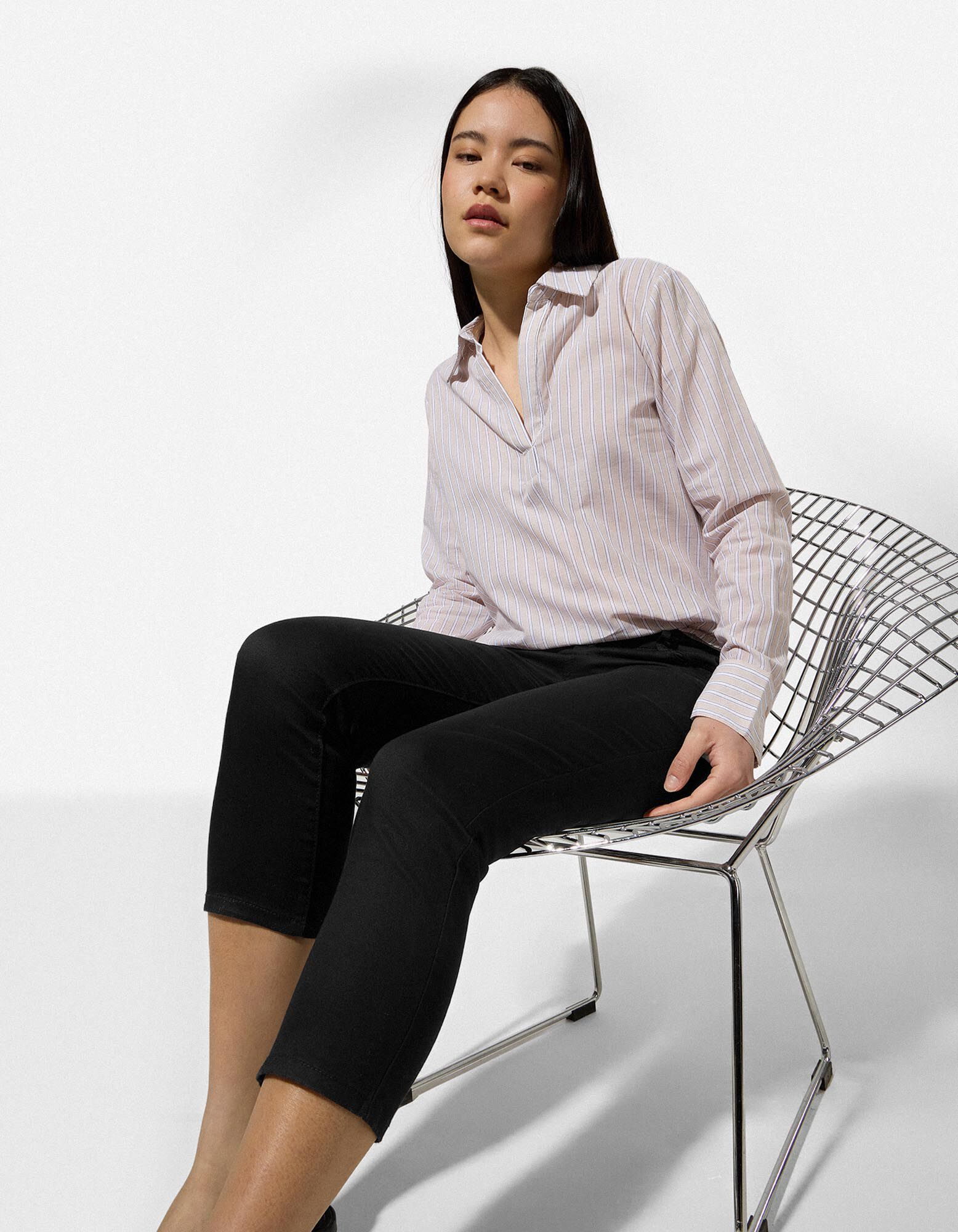 Caprihose - Twill - schwarz