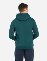 bluza z kapturem - Frontprint - ciemny zielony