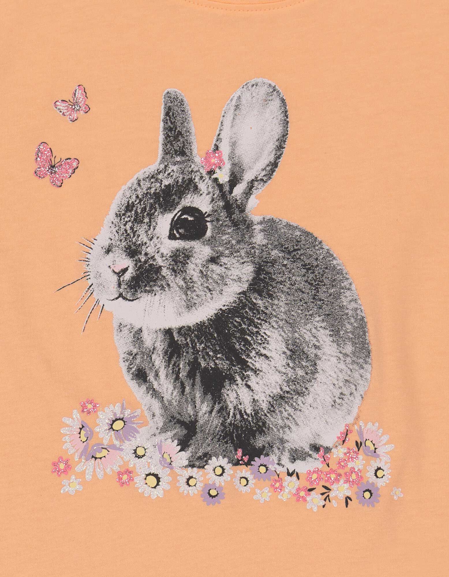 T-shirt - Glitterprint - oranje