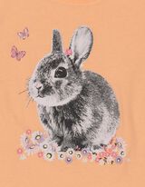T-shirt - Glitterprint - oranje