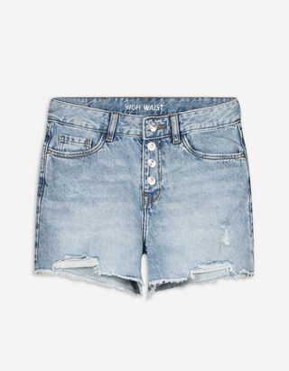 Jeansshorts - Kurz - blau