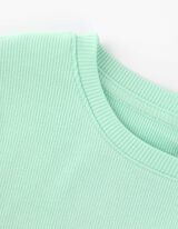 Tričko - Rebrovaná štruktúra - svetlozelena