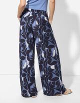 Pantaloni a palazzo - Stampa allover - blu