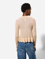 Cardigan - Pointelle - beige