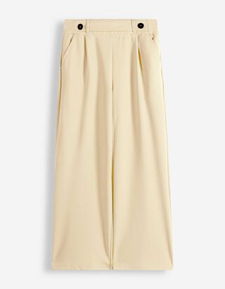 Pantalon - Fermeture &eacute;lastique - Jaune clair
