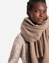 Sjaal - Wol look - lichtbruin