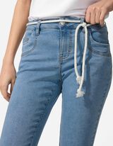 Kapri pantalone - Visoki struk - plava