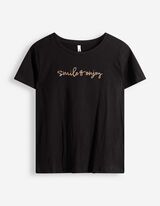 T-Shirt - Stickereien - schwarz