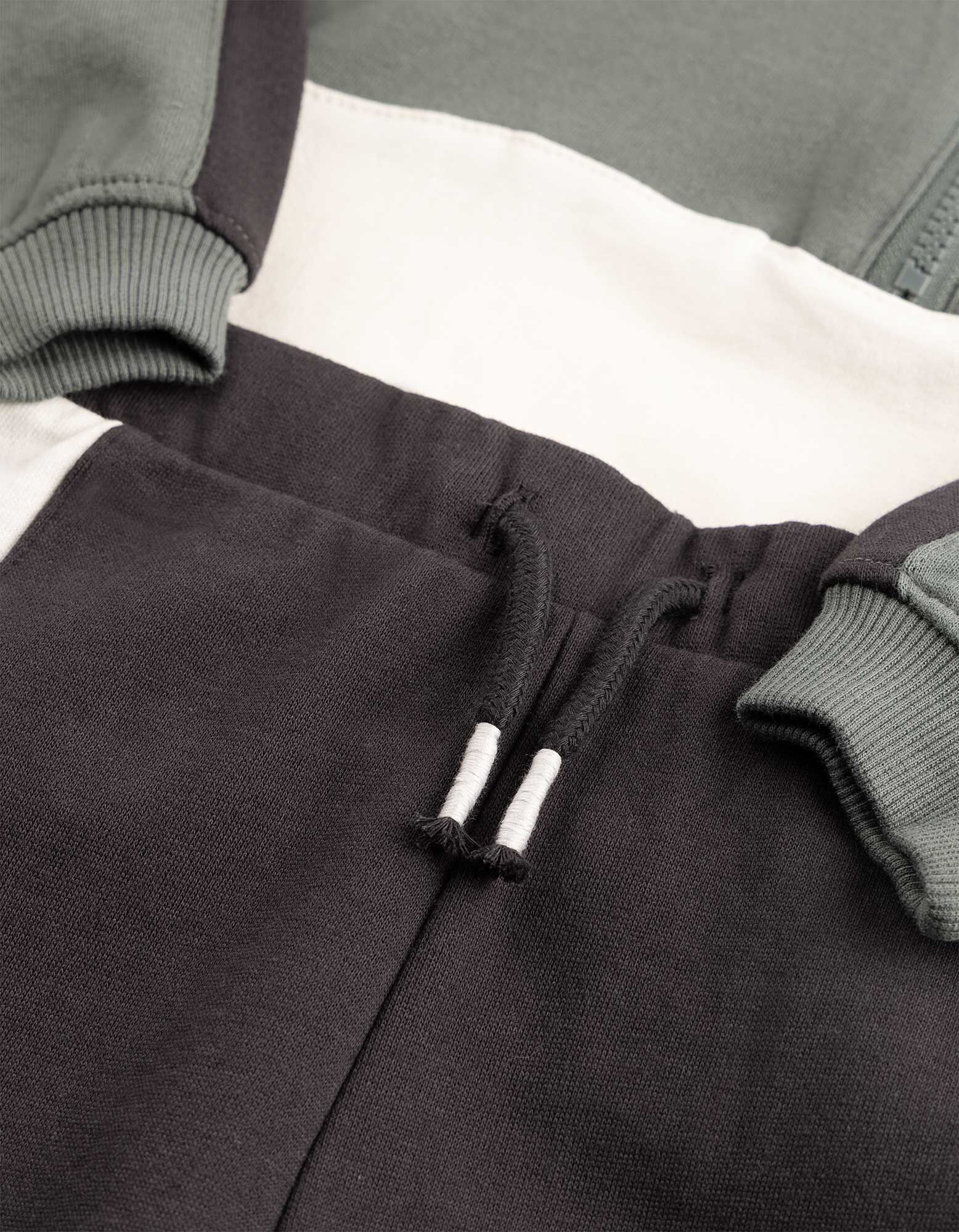 Sweater en broek set - Kleur blokkering - Donkergroen