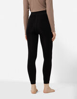 Leggings - einfarbig - Schwarz