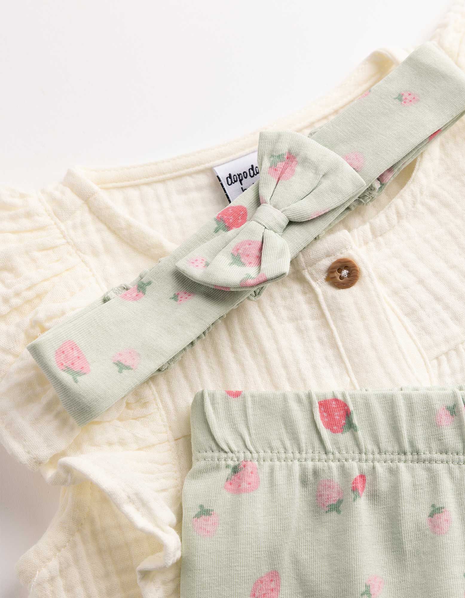 Set aus Shirt und Leggings - Musselin - wei&szlig;