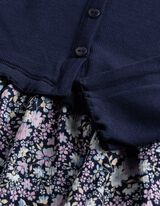 Kleid - Florales Muster - Dunkelblau
