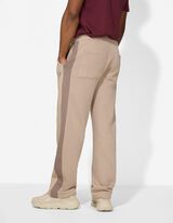 Jogginghose - Kontraststreifen - hellbraun