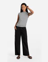 Top - Mockneck - weiß