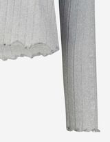 Maglia a manica lunga - Orlo a conchiglia - grigio