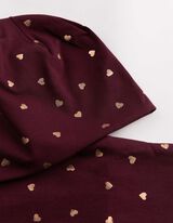 Set aus M&uuml;tze und Schal - Jersey - Lila