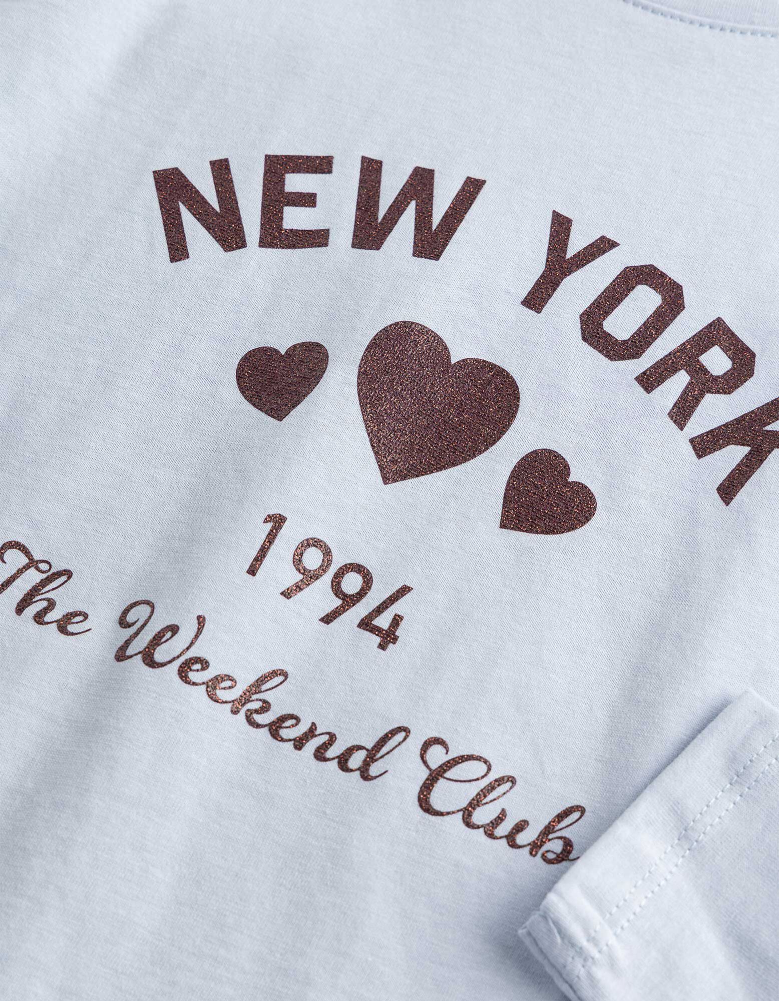 Longsleeve - Print - Lichtblauw