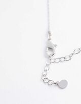 Kette - Ziersteine - silberfarben