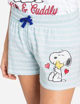 Felsőből és rövidnadrágból álló pizsama szett - Snoopy - feher