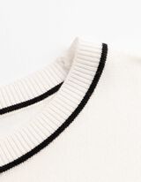 Pullover - Kurze &Auml;rmel - wei&szlig;