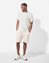 Póló - Hátul nyomtatott minta - feher