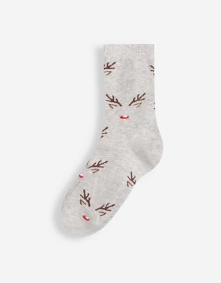 Socken - gemustert - Hellgrau