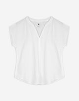 Bluse - Musselin - weiß