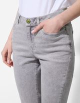 Capri hlače - efekti pranja - siva