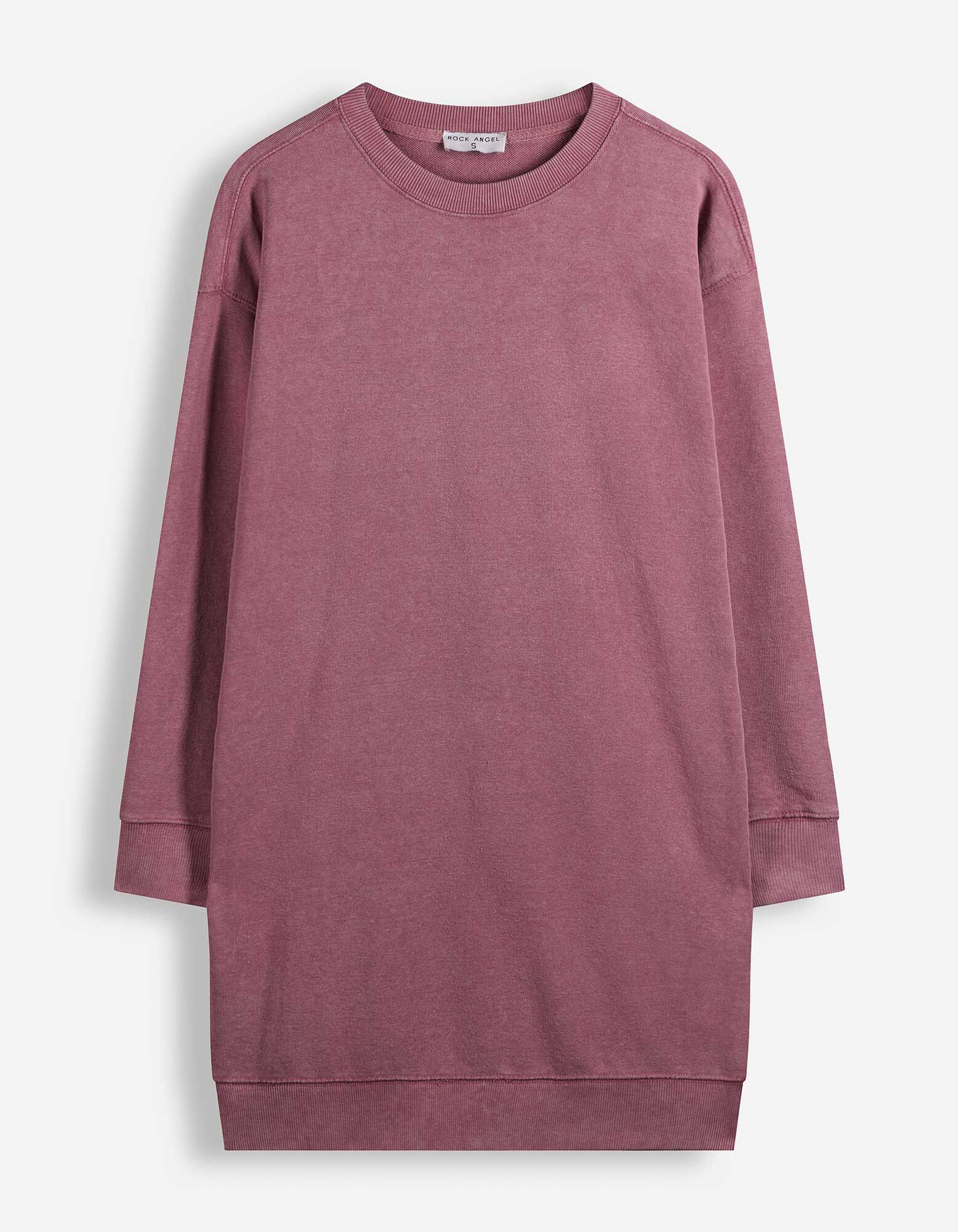Midikleid - Sweat - Dunkelrot