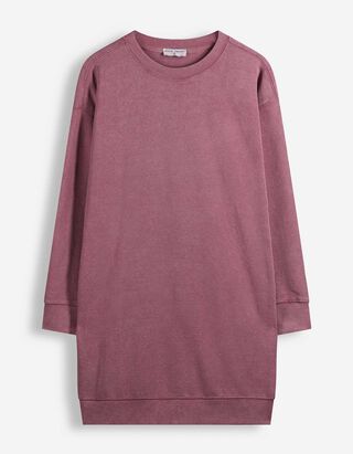 Midikleid - Sweat - Dunkelrot