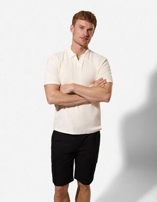 Poloshirt - Relax Fit - wei&szlig;