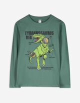 koszulka z długim rękawem - Dinozaur - zielony