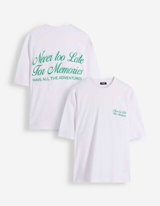 T-Shirt - R&uuml;ckenprint - wei&szlig;