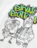 Komplet majice in kratkih hlač&nbsp; - Spuži Kvadratnik - belo