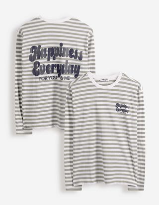 Maglia a manica lunga - Righe - verde