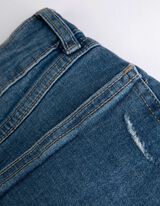 Jeans hlače - Girlfriend Fit - modra