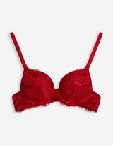 T-Shirt-BH - Paillettenbesatz - rot